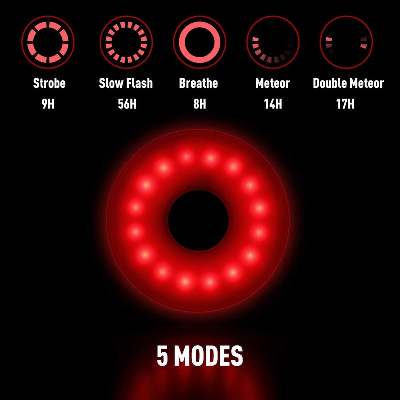 Daffodil USB Rechargeable LED Bike Tail Light â€“ Daffodil LEC500 - Bright Cycling Safety Flashlight, 5 Lighting Modes, Waterproof Bicycle Light - Image 2